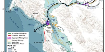 地図サンフランシスコ湾深さ
