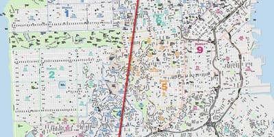 地図サンフランシスコ霧