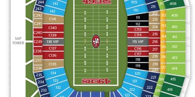 地図サンフランシスコ49ersスタジアム