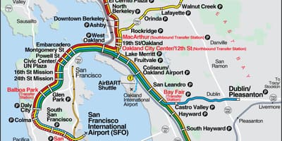 Bart地図SFO
