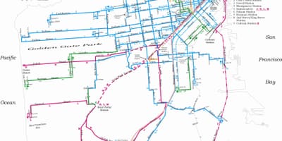 地図サンフランシスコtrolleybus