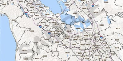地図シリコンバレーのzipコード