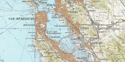 地図ソ連のサンフランシスコ