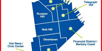 テンダーロイン地区サンフランシスコの地図