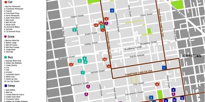 地図のノブヒルサンフランシスコ