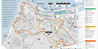 地図のサンフランシスコのプレシディオ