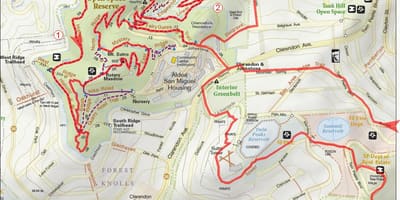 地図のベイエリアのバイクトレイル