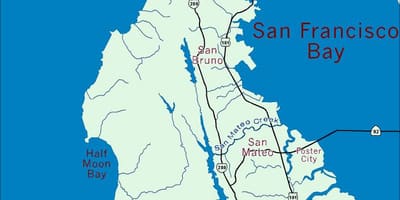 地図のベイエリア半島