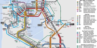 地図のベイエリア電車