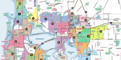サンフランシスコのベイエリアに郵便番地図