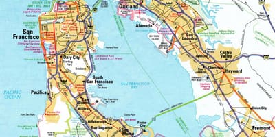 地図のベイエリア高速道路 