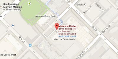 地図のモスコーニセンターサンフランシスコ