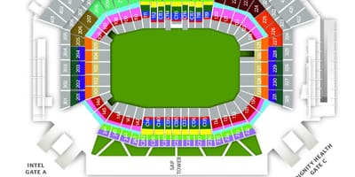 地図のリーバイススタジアムゲート