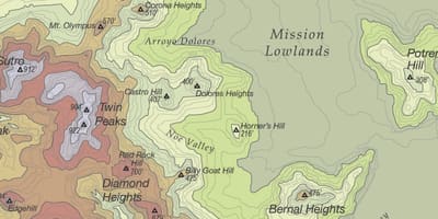 地図のミッションベイサンフランシスコ