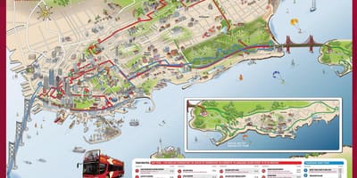 大きなバスサンフランシスコの地図
