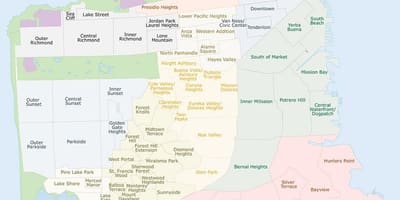 地図のフサンフランシスコ