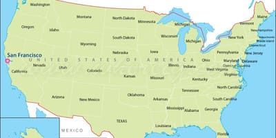 地図サンフランシスコカリフォルニア米国