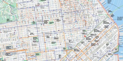 地図の詳細なサンフランシスコ