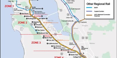 Caltrain路線図