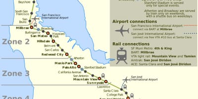 サンフランシスコcaltrain地図