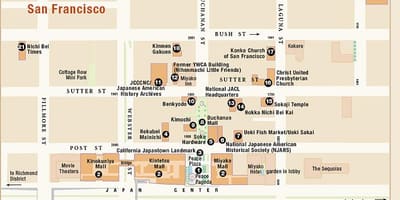 地図japantownサンフランシスコ