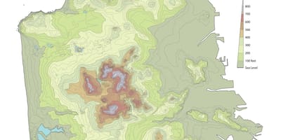 サンフランシスコの地形図