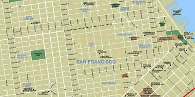 地図の名所サンフランシスコ
