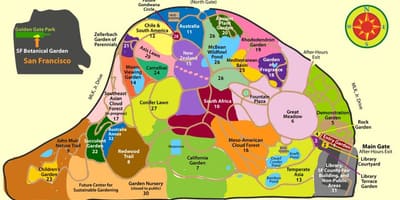 サンフランシスコ植物園の地図