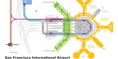 サンフランシスコ空港レンタカー地図