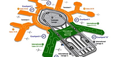 SFO国際線ターミナル到着地図