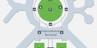 地図SFO空港第1ターミナル