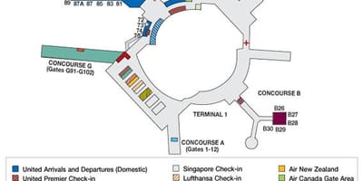 サンフランシスコ空港地図ア