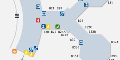 サンフランシスコ空港第1ターミナルの地図