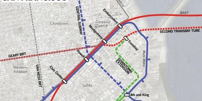 地図transbay端子