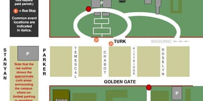 大学サンフランシスコの地図